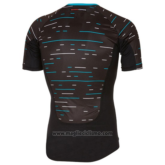 2017 Abbigliamento Ciclismo Sky Nero e Azzurro Manica Corta e Salopette